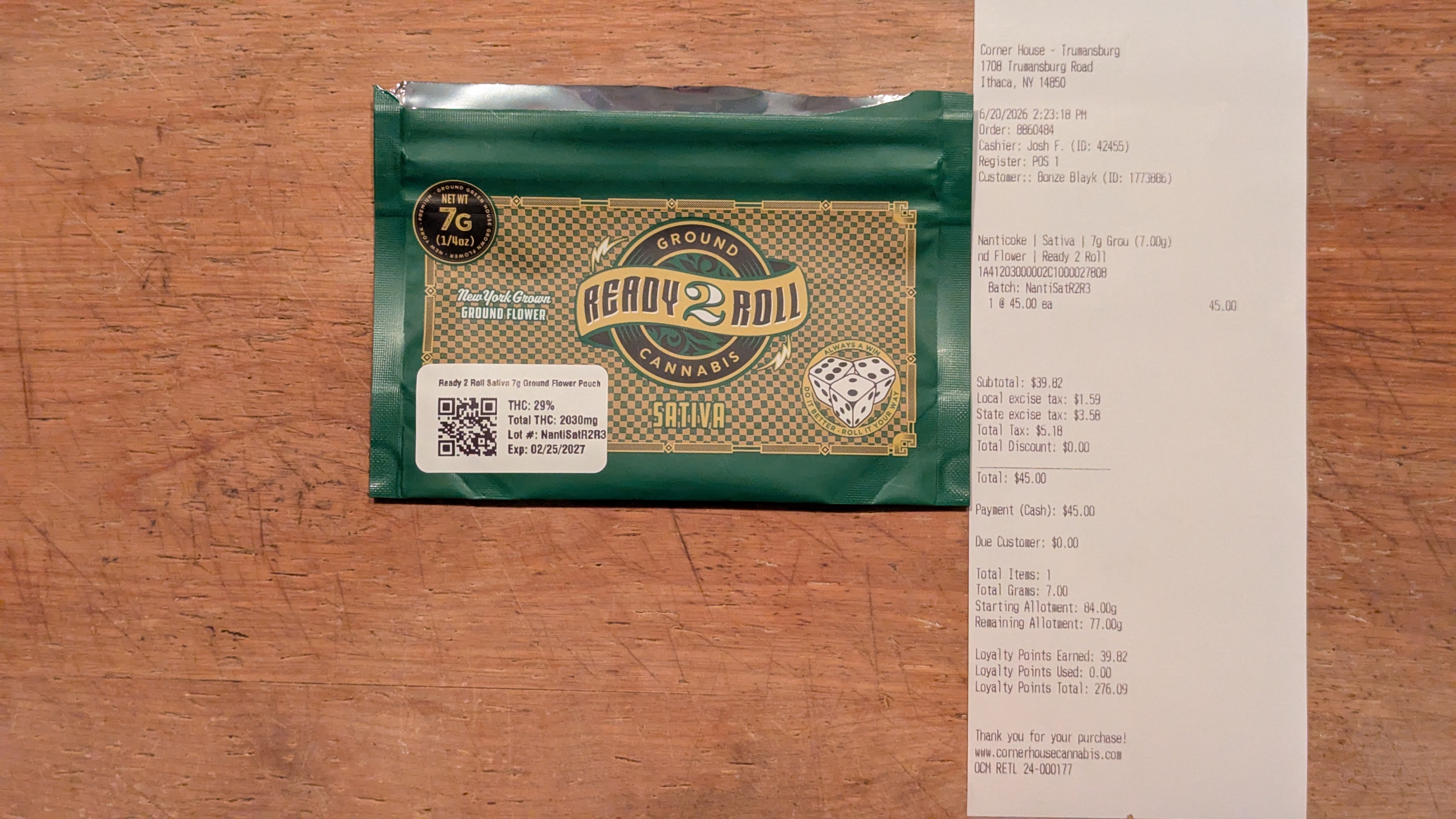 ./2026-06-20 PXL_20260621_064749754 - MMJ The Corner House - Nanticoke Ground Hybrid - 1 x 7 gm - $45.00.jpg